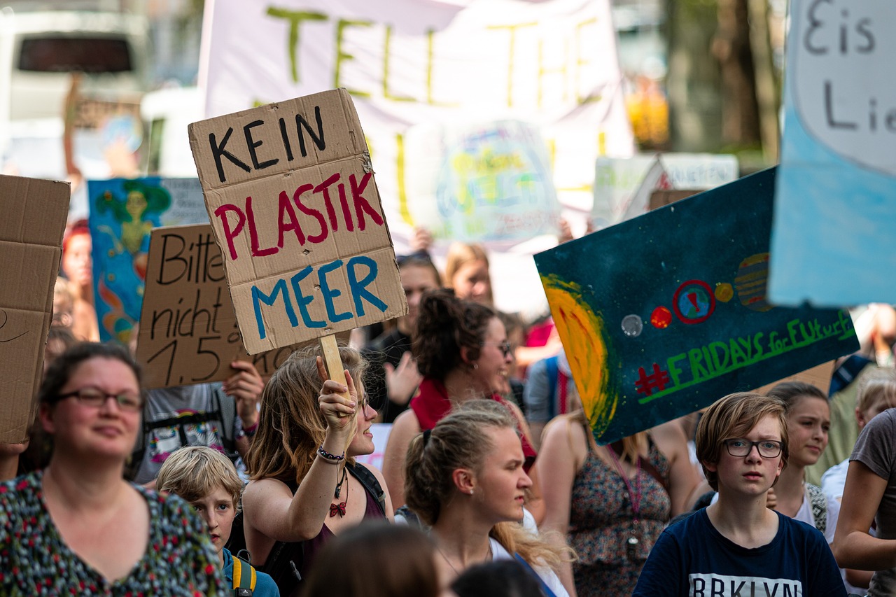une manifestation pacifique pour le climat, unie pour sensibiliser et promouvoir des actions en faveur de l'environnement.